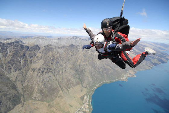Skydiving på studieophold i New Zealand