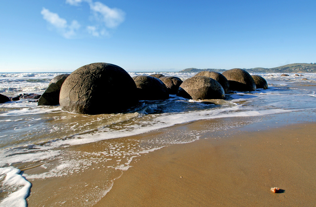 Strand på studieophold.