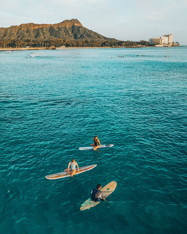 Surfing på Hawaii