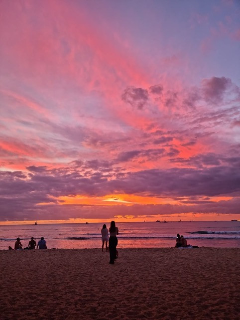 Solnedgang på Hawaii