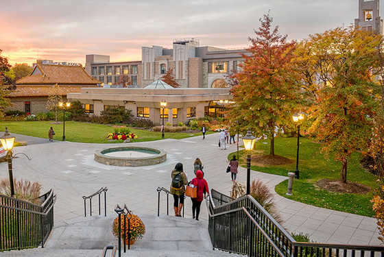 Campus at dusk 