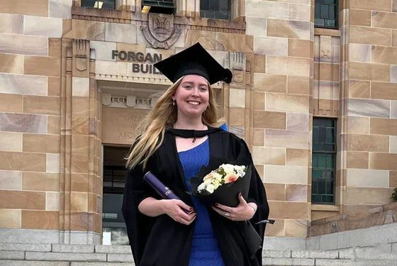 Frederikkes fulde master på UQ i Australien
