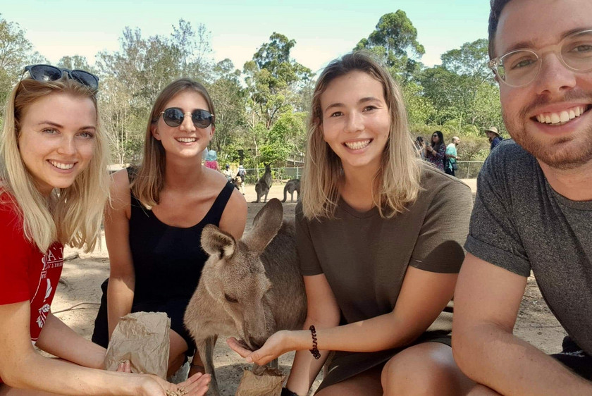 Kængurubesøg i Australien
