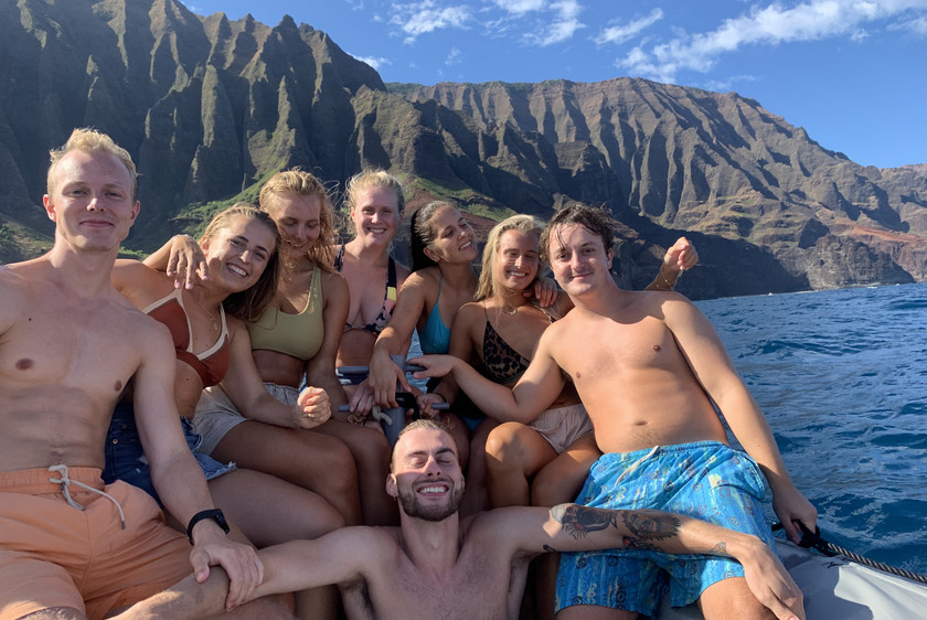 Danske studerende på hawaii