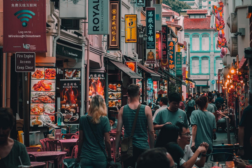 Chinatown i Singapore. En af mange oplevelser hvis du tager på studieophold.